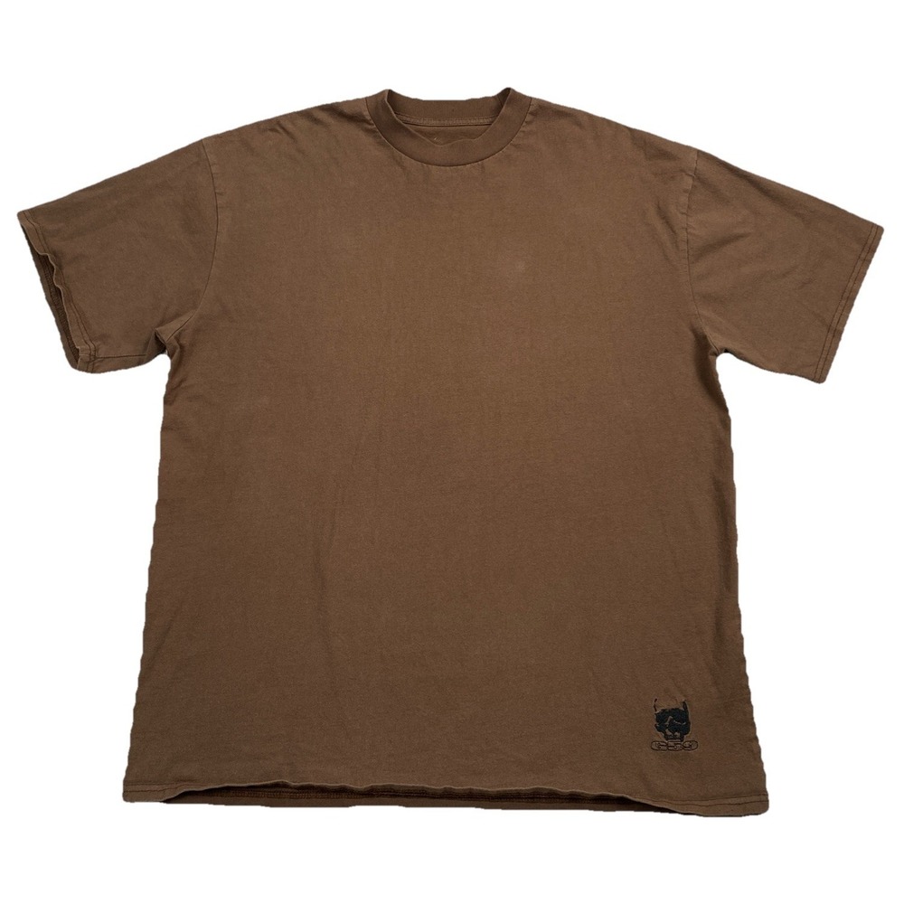 Suicideboys G59 Skull Embroidered T-Shirt Brown Cotton Men's Large